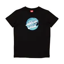 T-SHIRT SANTA CRUZ YOUTH STRIPPLE WAVE DOT – Black
