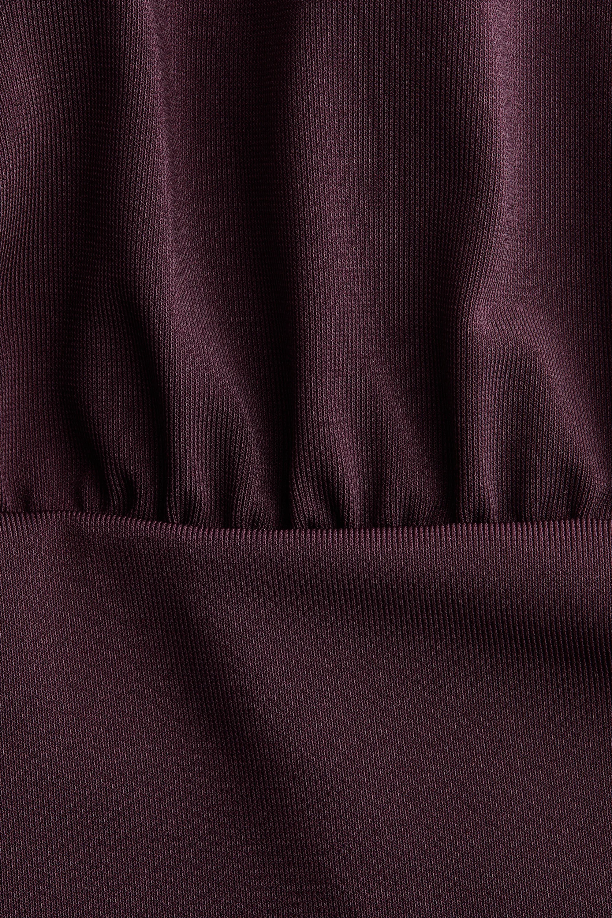 Top dos nu en jersey - Violet foncé