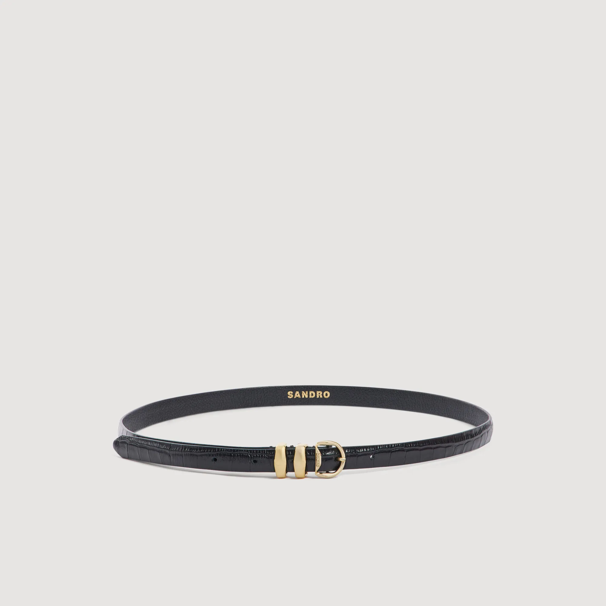 Ceinture en cuir effet croco