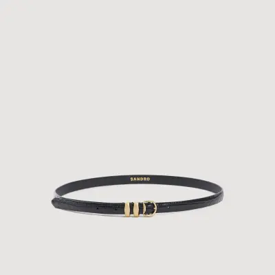 Ceinture en cuir effet croco