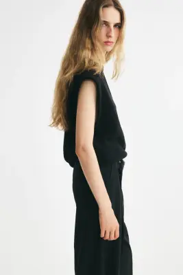 Pull sans manches - Noir — photo 3