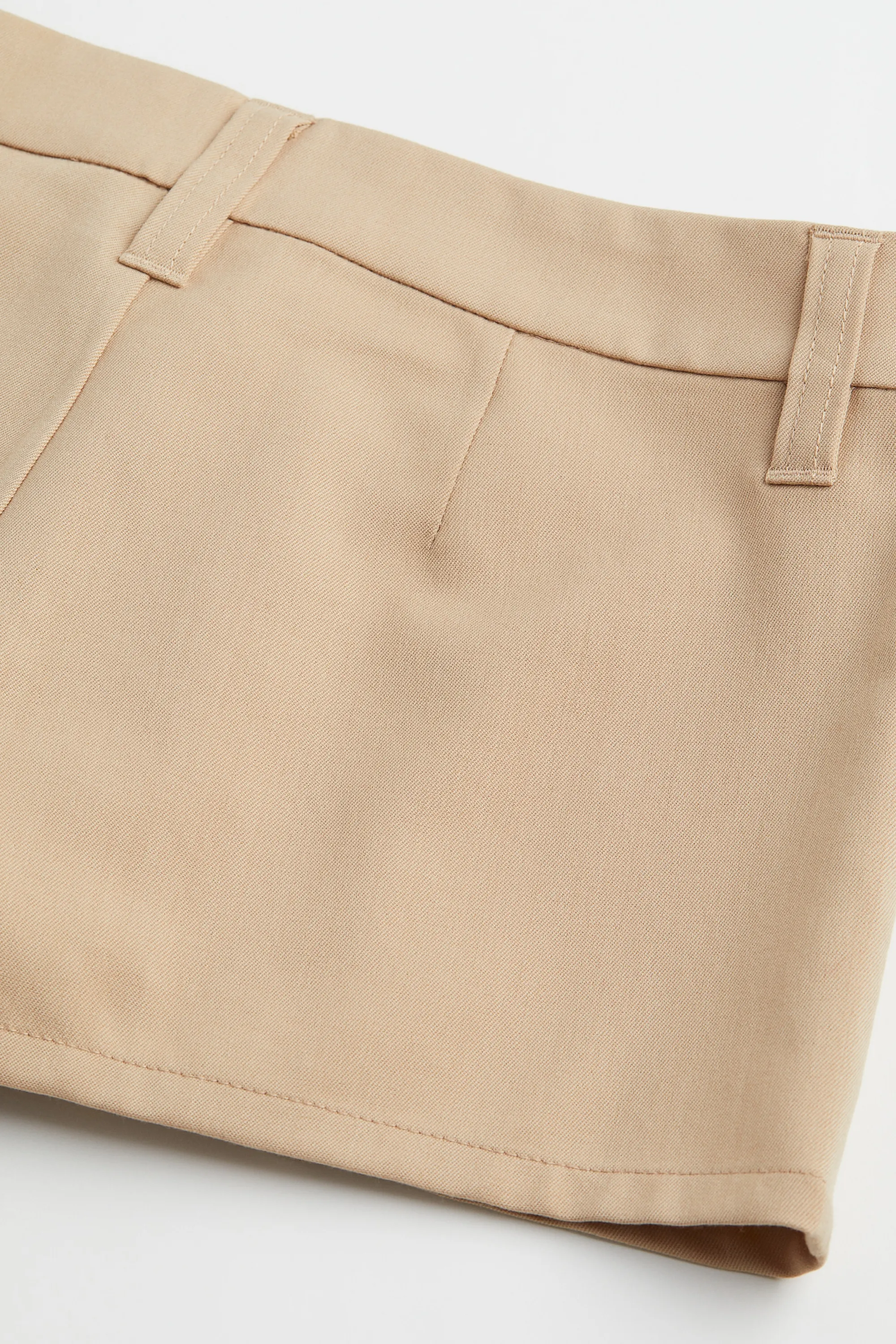 Jupe-short en twill - Beige