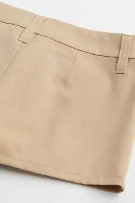 Jupe-short en twill - Beige — photo 1