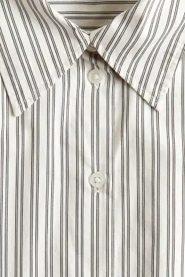 Chemise en popeline de coton - Crème/rayé — photo 3