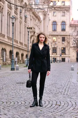 Leanne Short Trench Coat - Black — photo 1