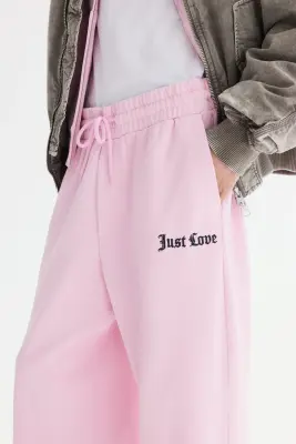 Pantalon jogger Relaxed Fit en coton - Rose/Just Love — photo 4