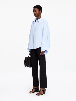 Chemise à manches volumineuses - Bleu ciel — photo 2