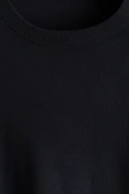 Pull Regular Fit en maille fine - Bleu marine — photo 5
