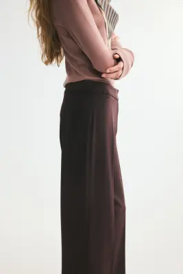 Pantalon chic - Marron foncé — photo 5