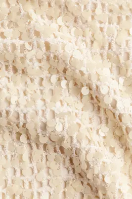 Jupe filet à sequins - Crème — photo 4