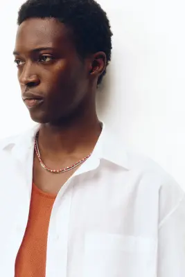 Chemise Loose Fit en popeline de coton - Blanc — photo 3