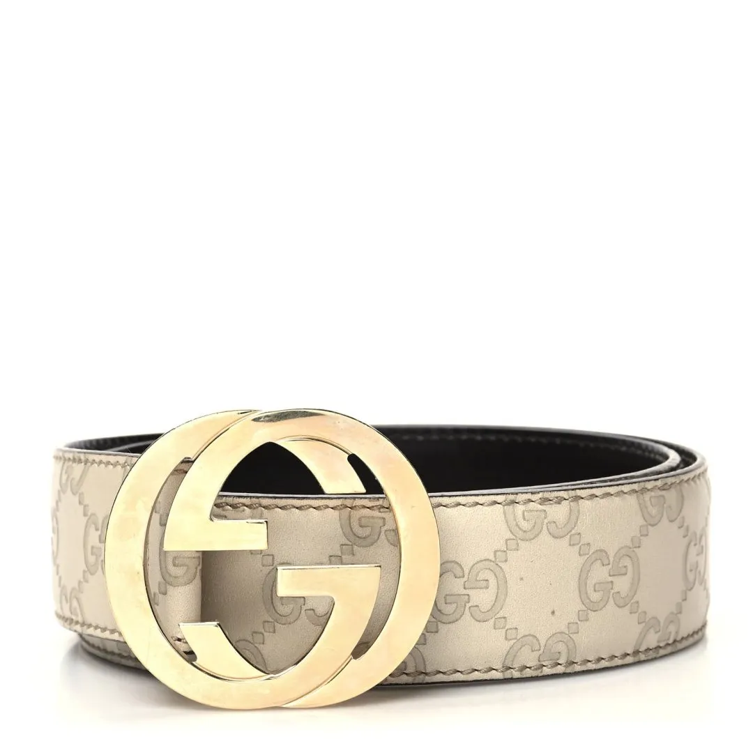 Ceinture guccissima interlocking