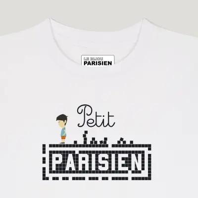 T-SHIRT IMPRIMÉ ENFANT COTON BIO - PETIT PARISIEN - BLANC — photo 2