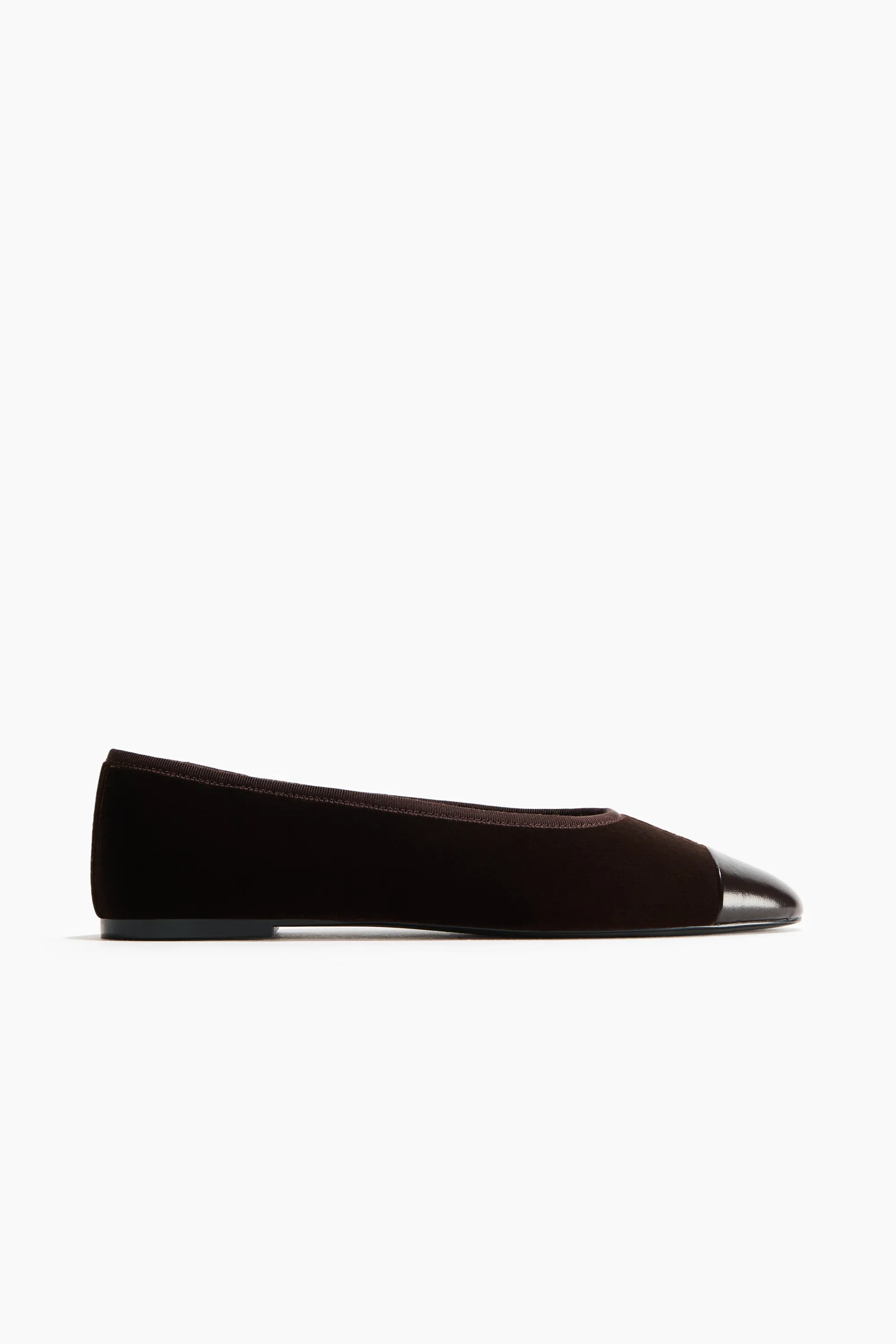 Ballerines en velours - Marron foncé