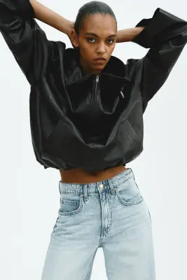 Wide High Waist Jeans - Bleu denim clair — photo 1