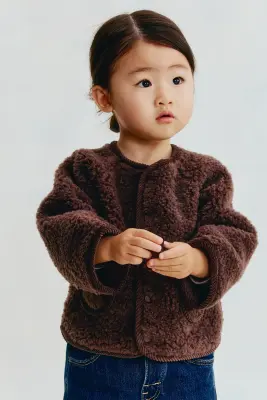 Veste en tissu Teddy bear - Marron — photo 2