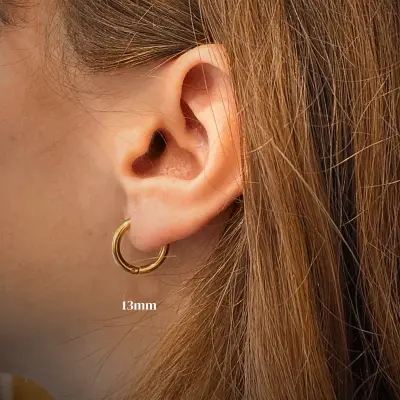 Boucles d’oreilles Cercle Doré - 4 tailles disponibles — photo 2