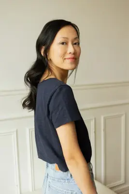 Tee-shirt Simone - marine — photo 3