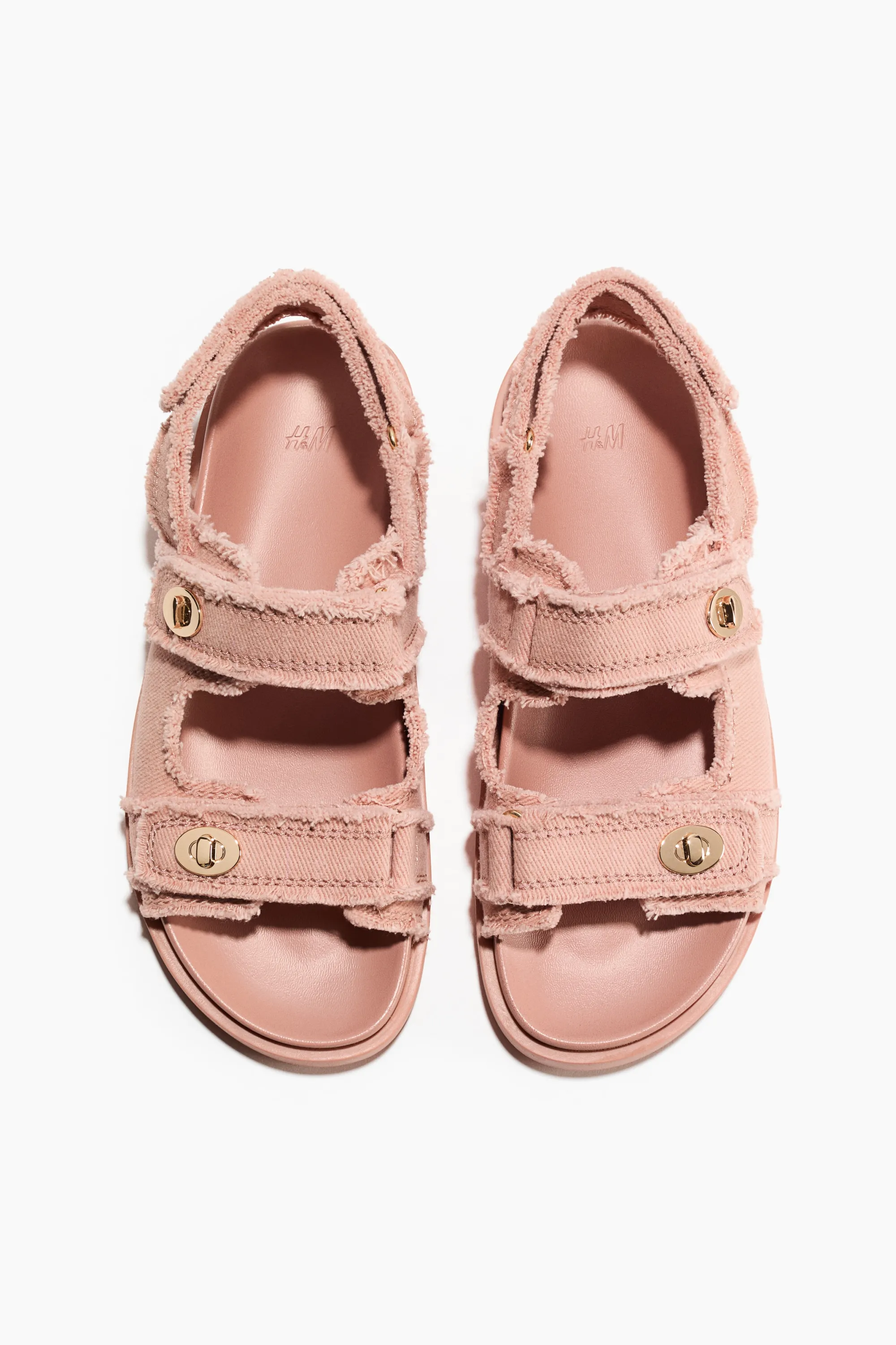 Sandales en twill de coton - Beige