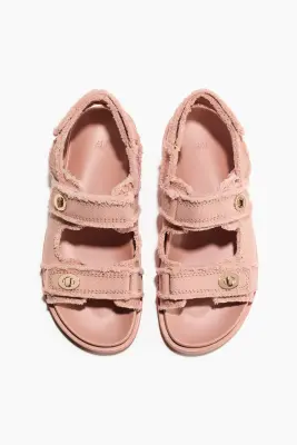 Sandales en twill de coton - Beige — photo 1