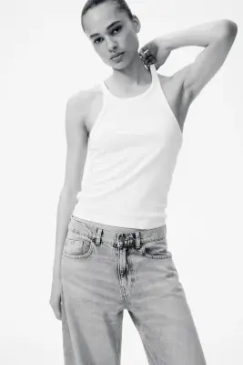 Barrel Regular Waist Jeans - Bleu denim clair — photo 2