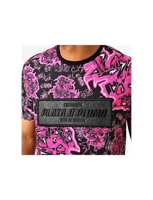 Tee shirt skr Plata o plomo Noir rose — photo 2