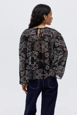Blouse à motif - Noir/motif — photo 2