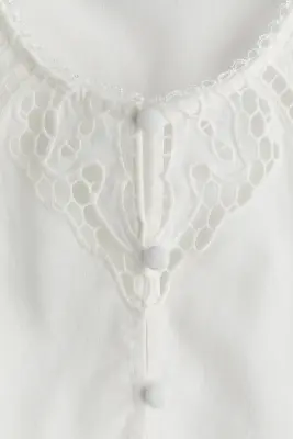 Robe tunique en lin mélangé - Blanc — photo 4