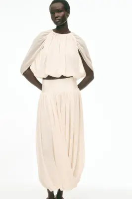 Top en mousseline - Beige clair — photo 1