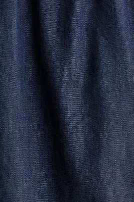 Pantalon en denim avec cordon de serrage - Bleu denim foncé — photo 3