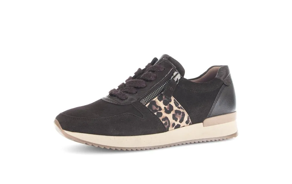 Baskets Gabor 73.420.18 Marron - Lacets Zip Grande Pointure Femme