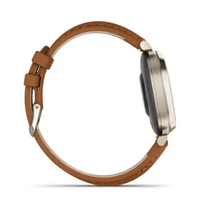Garmin Lily 2 Classic Cream Gold bracelet cuir camel 010-02839-02 — photo 4