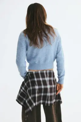 Gilet zippé - Bleu clair chiné — photo 3