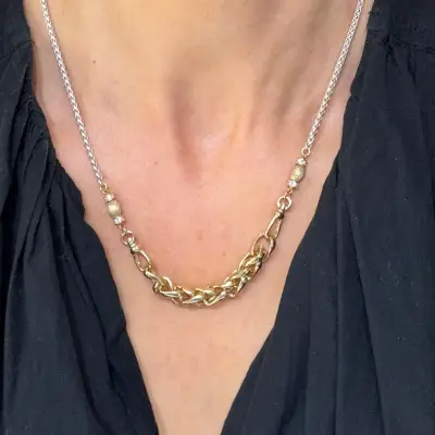 Collier Shaki argent doré - Hanka In — photo 3