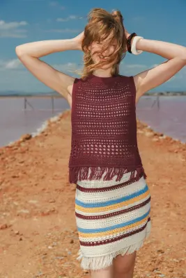 Pull en crochet sans manches — photo 2