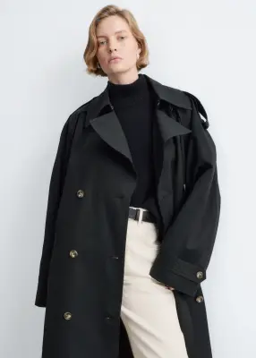 Trench-coat décontracté - Noir — photo 5