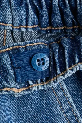 Ensemble 2 pièces en denim avec nœuds - Bleu denim — photo 5