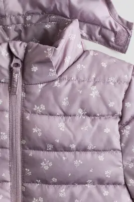 Veste déperlante matelassée - Violet clair/fleuri — photo 3