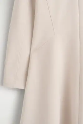 ROBE TAILLEUR COURTE À COL EN V - SABLE — photo 4