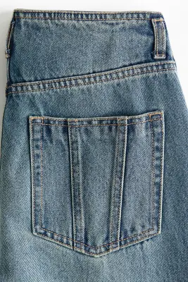 Barrel High Waist Jeans - Bleu denim clair — photo 4