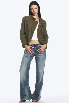 Veste croisée - Vert kaki foncé — photo 3