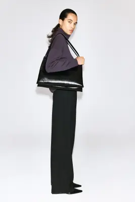 PULL COL ROULÉ LAINE MÉRINOS - VIOLET FONCÉ — photo 3