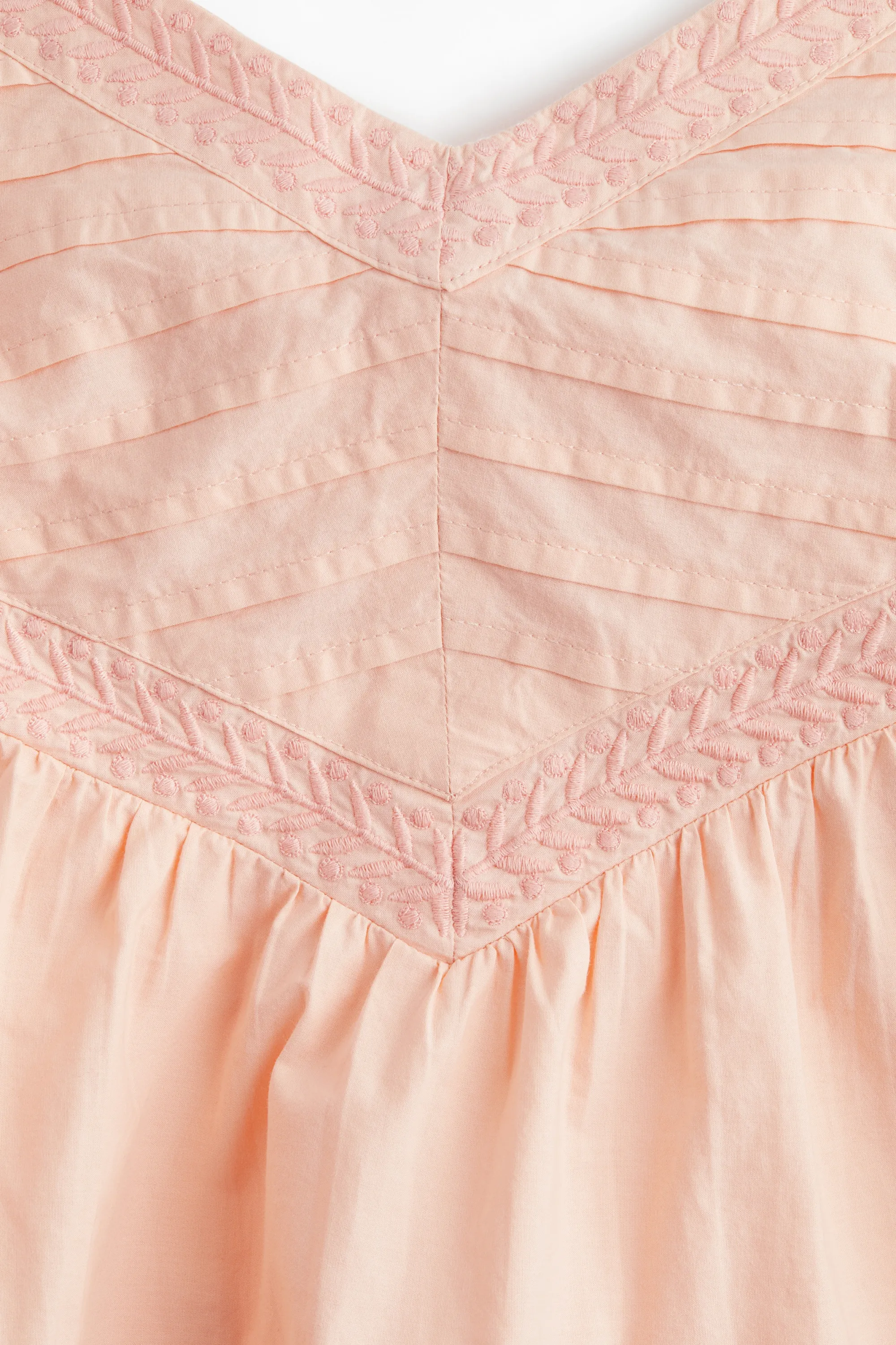 Top à bretelles fines avec plis nervure - Rose pêche