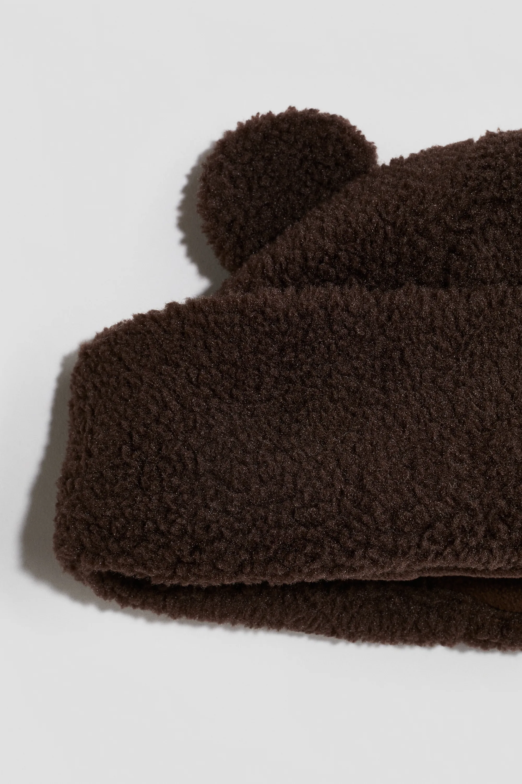 Bonnet en tissu Teddy bear avec appliqués - Marron