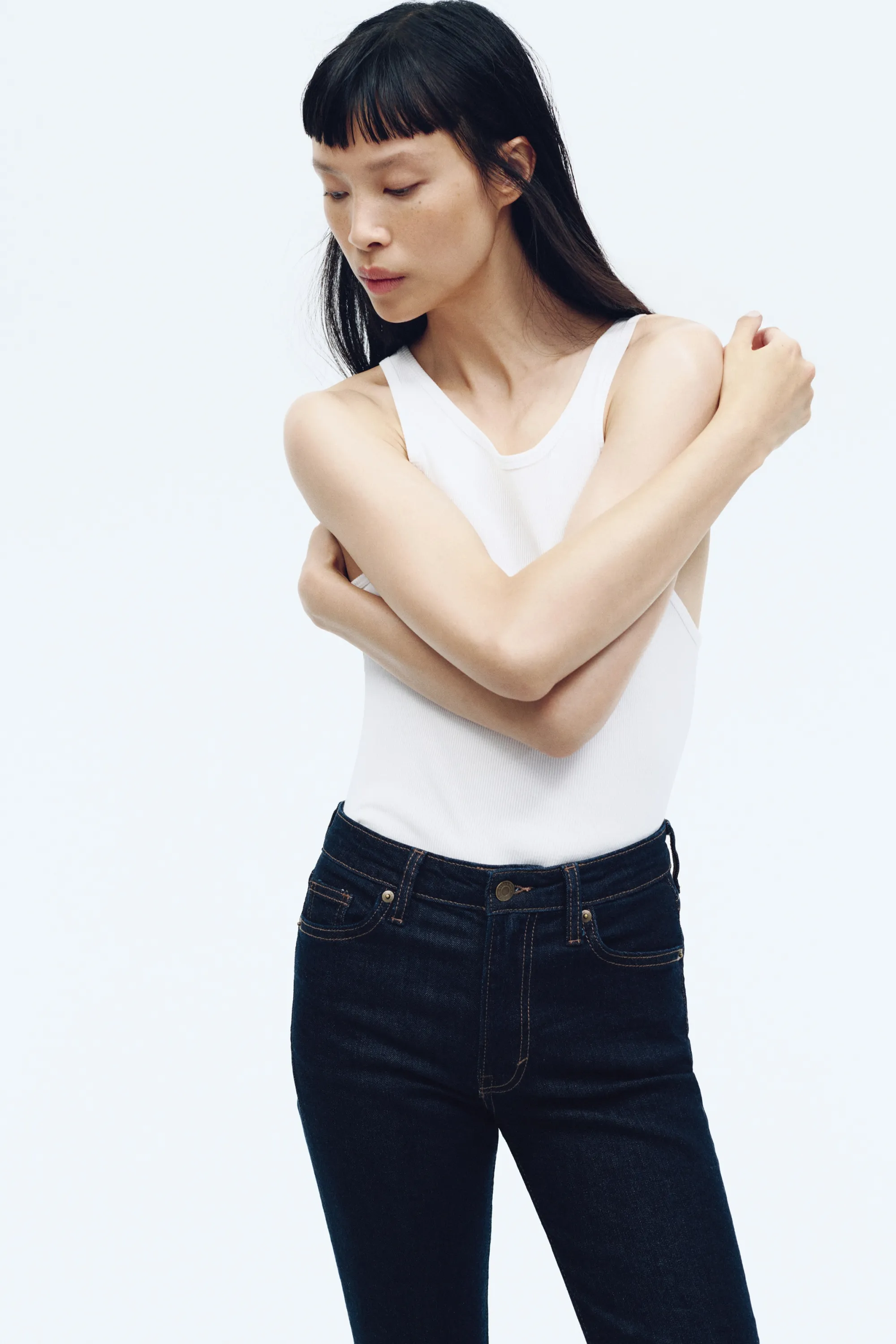 Flared High Jeans - Bleu denim foncé