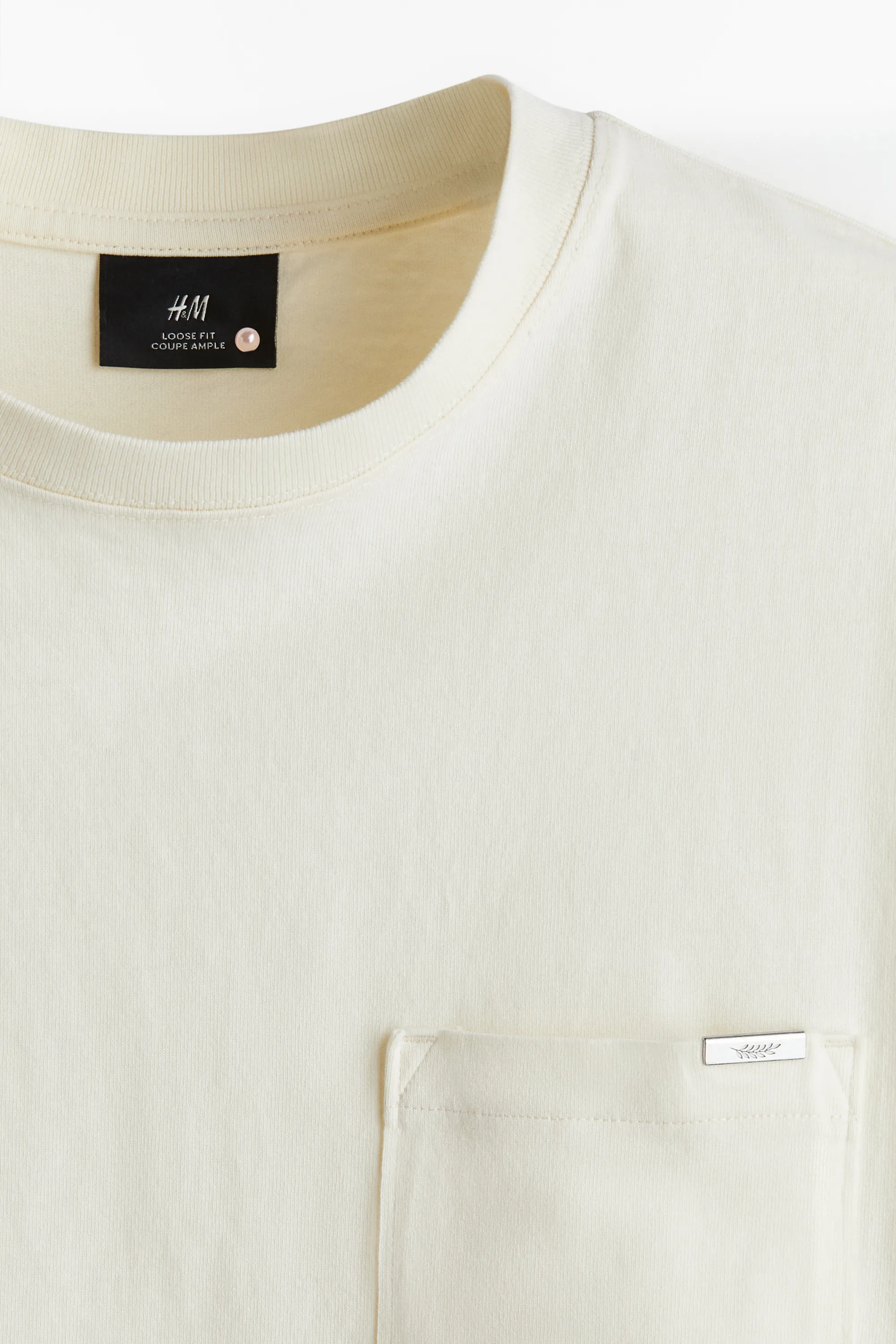 T-shirt délavé Loose Fit - Blanc