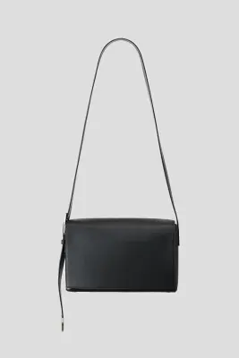 Sac crossbody en cuir - Noir — photo 2