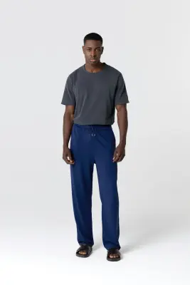 Pantalon Bleu en Lyocel, Tencel / Coton Organique