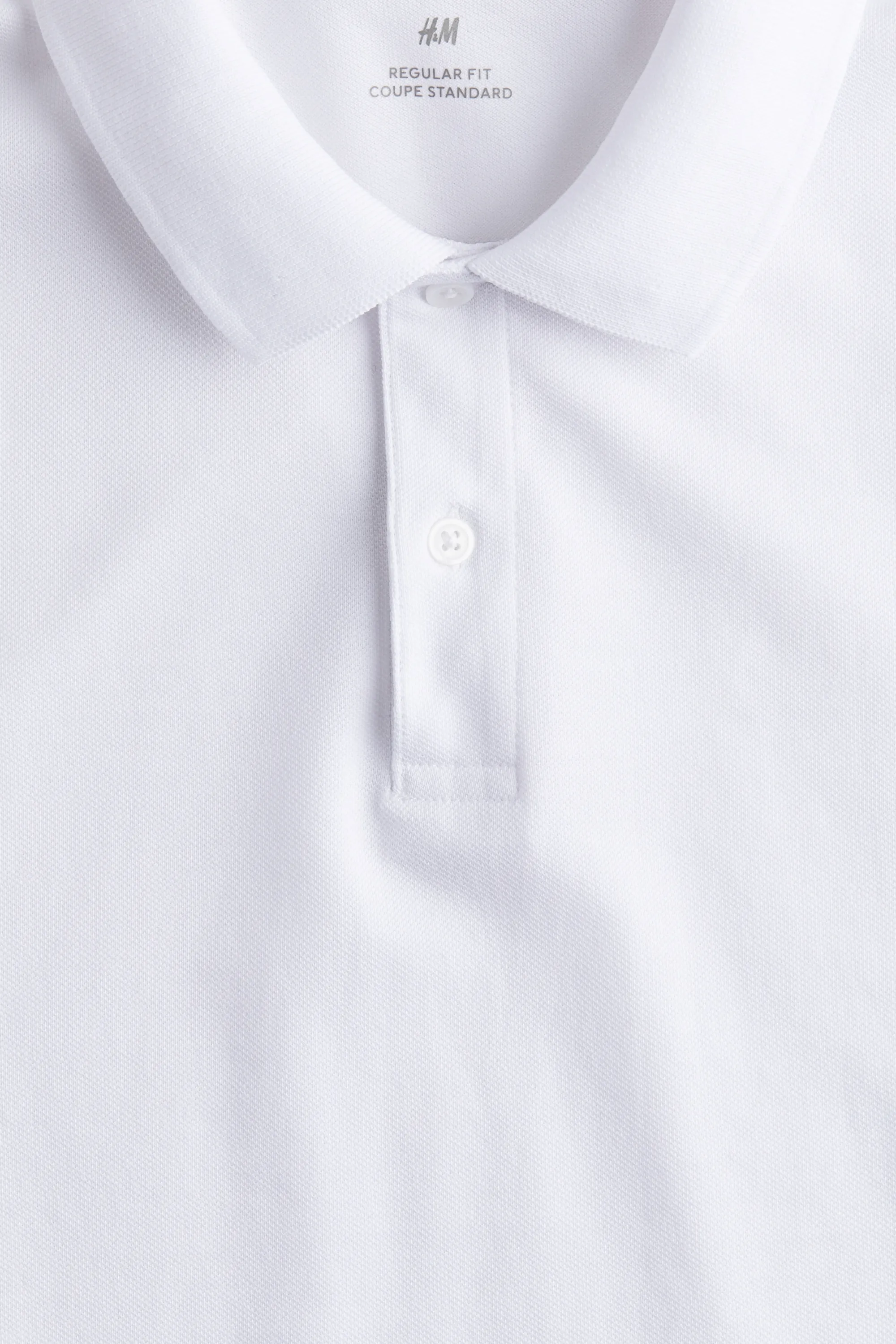 Polo Regular Fit en piqué - Blanc