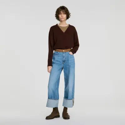 Pull 2 en 1 laine et cachemire